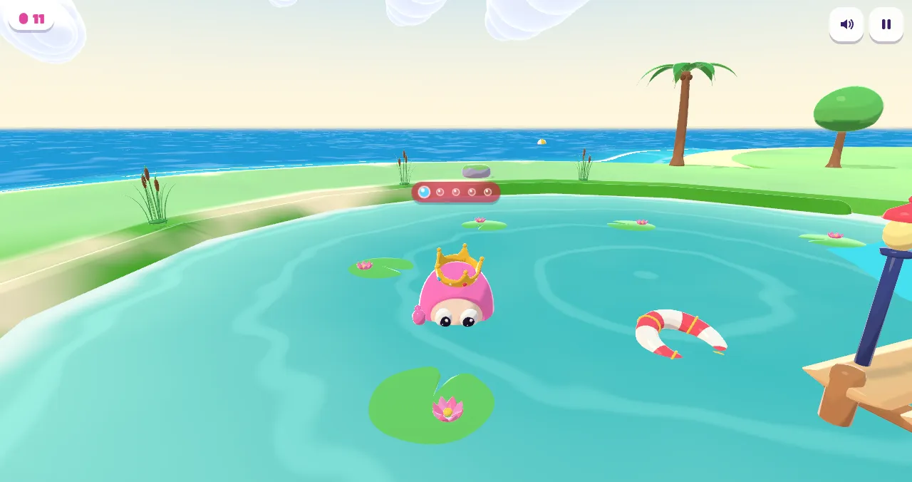 The breath meter running low while swimming