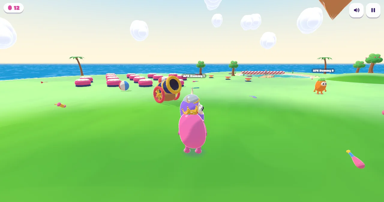 Carrying a practice dummy